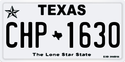 TX license plate CHP1630