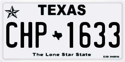 TX license plate CHP1633