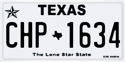 TX license plate CHP1634