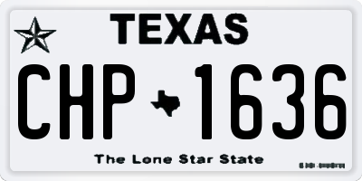 TX license plate CHP1636