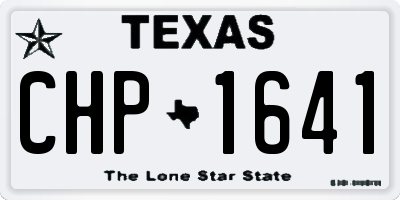 TX license plate CHP1641