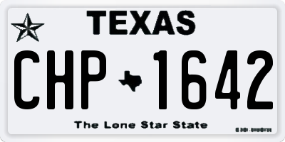 TX license plate CHP1642