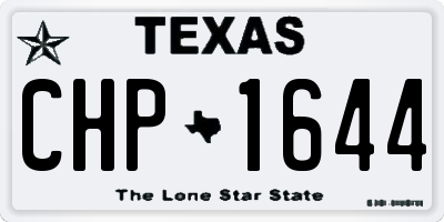 TX license plate CHP1644