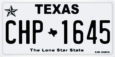 TX license plate CHP1645