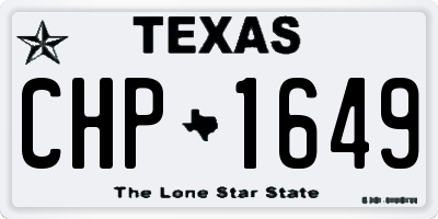 TX license plate CHP1649