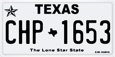 TX license plate CHP1653