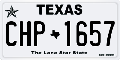 TX license plate CHP1657