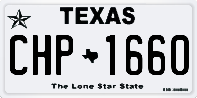 TX license plate CHP1660