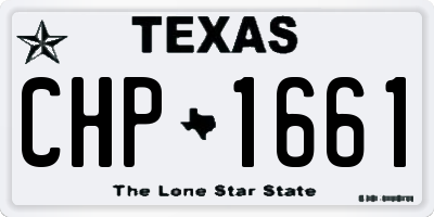TX license plate CHP1661