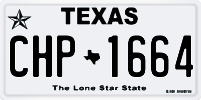TX license plate CHP1664