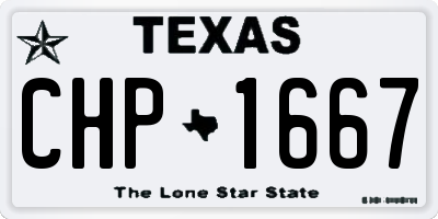 TX license plate CHP1667