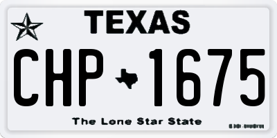 TX license plate CHP1675