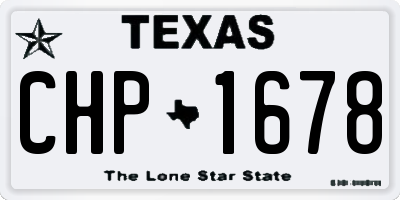 TX license plate CHP1678