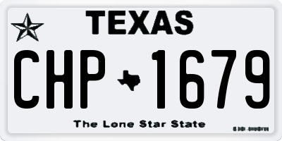 TX license plate CHP1679