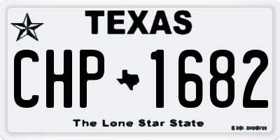 TX license plate CHP1682