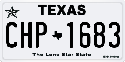 TX license plate CHP1683