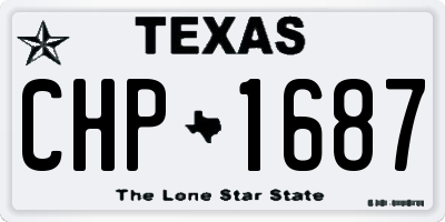 TX license plate CHP1687