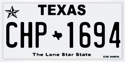 TX license plate CHP1694