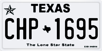 TX license plate CHP1695