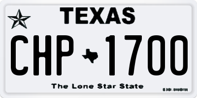 TX license plate CHP1700