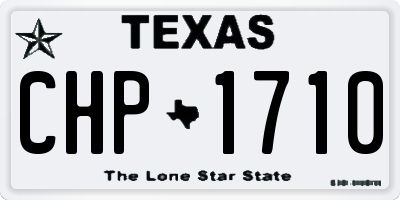 TX license plate CHP1710