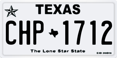 TX license plate CHP1712
