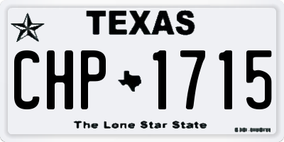 TX license plate CHP1715