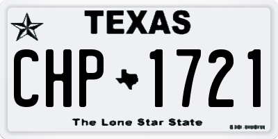 TX license plate CHP1721