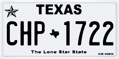 TX license plate CHP1722