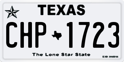 TX license plate CHP1723