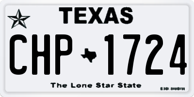 TX license plate CHP1724
