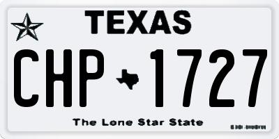 TX license plate CHP1727