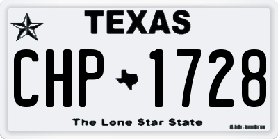 TX license plate CHP1728