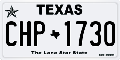 TX license plate CHP1730