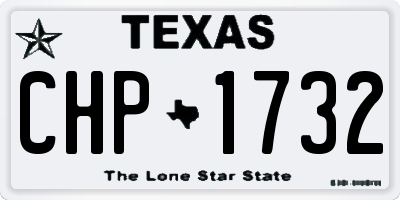 TX license plate CHP1732