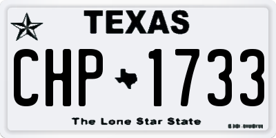 TX license plate CHP1733
