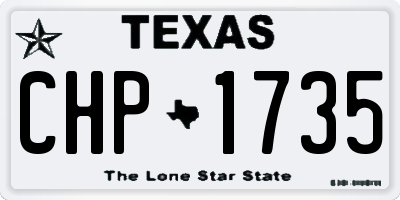 TX license plate CHP1735
