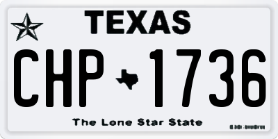 TX license plate CHP1736