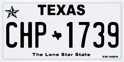 TX license plate CHP1739