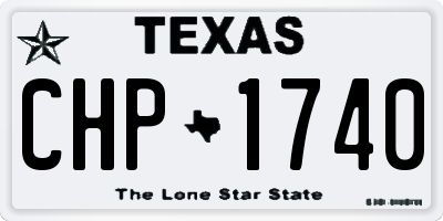 TX license plate CHP1740