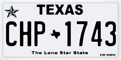 TX license plate CHP1743