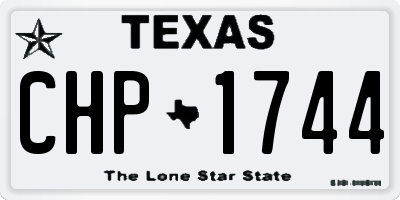 TX license plate CHP1744