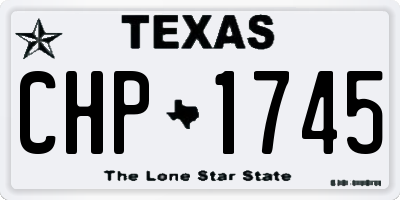 TX license plate CHP1745