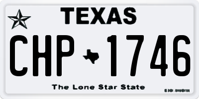 TX license plate CHP1746