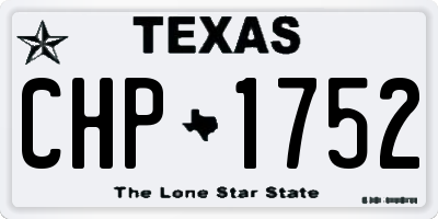 TX license plate CHP1752
