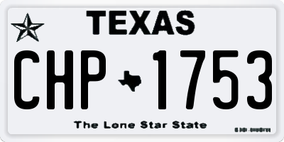 TX license plate CHP1753