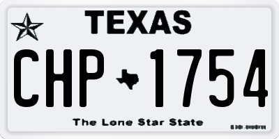 TX license plate CHP1754