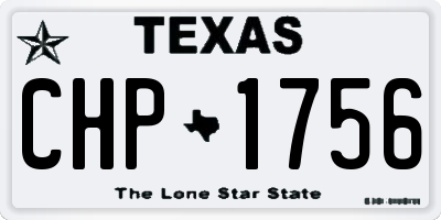 TX license plate CHP1756