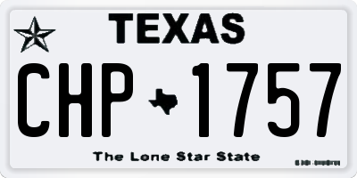 TX license plate CHP1757