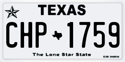 TX license plate CHP1759